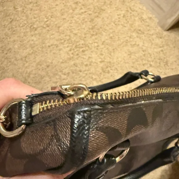 Coach Bennett Brown and Black Satchel Bag - Picture 6 of 9